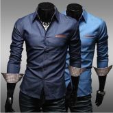 Camisa Slim Fit Denin
